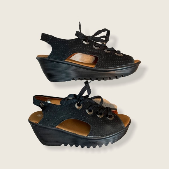 Bernie Mev Marcelo Lace-up Wedges Open Toe Sandals - Picture 2 of 11